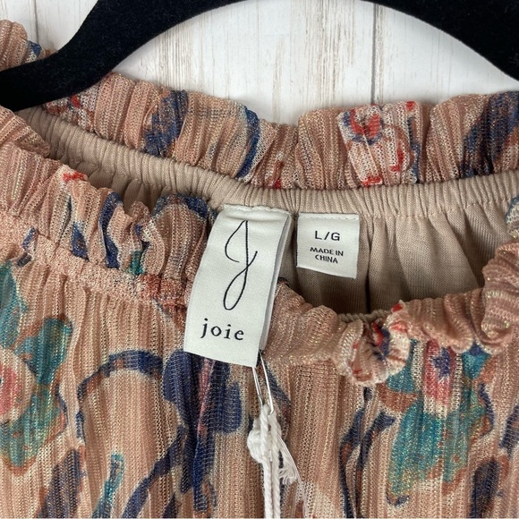 Joie NWT sparkle floral long sleeve top Large - Picture 3 of 5